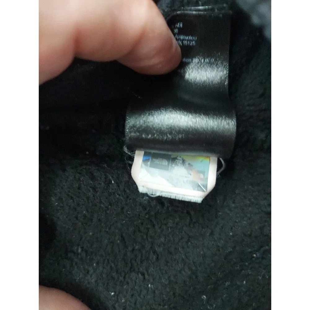 The North Face Fleece Jacket Women Medium Black Full Zip Pockets OSITO High Pile